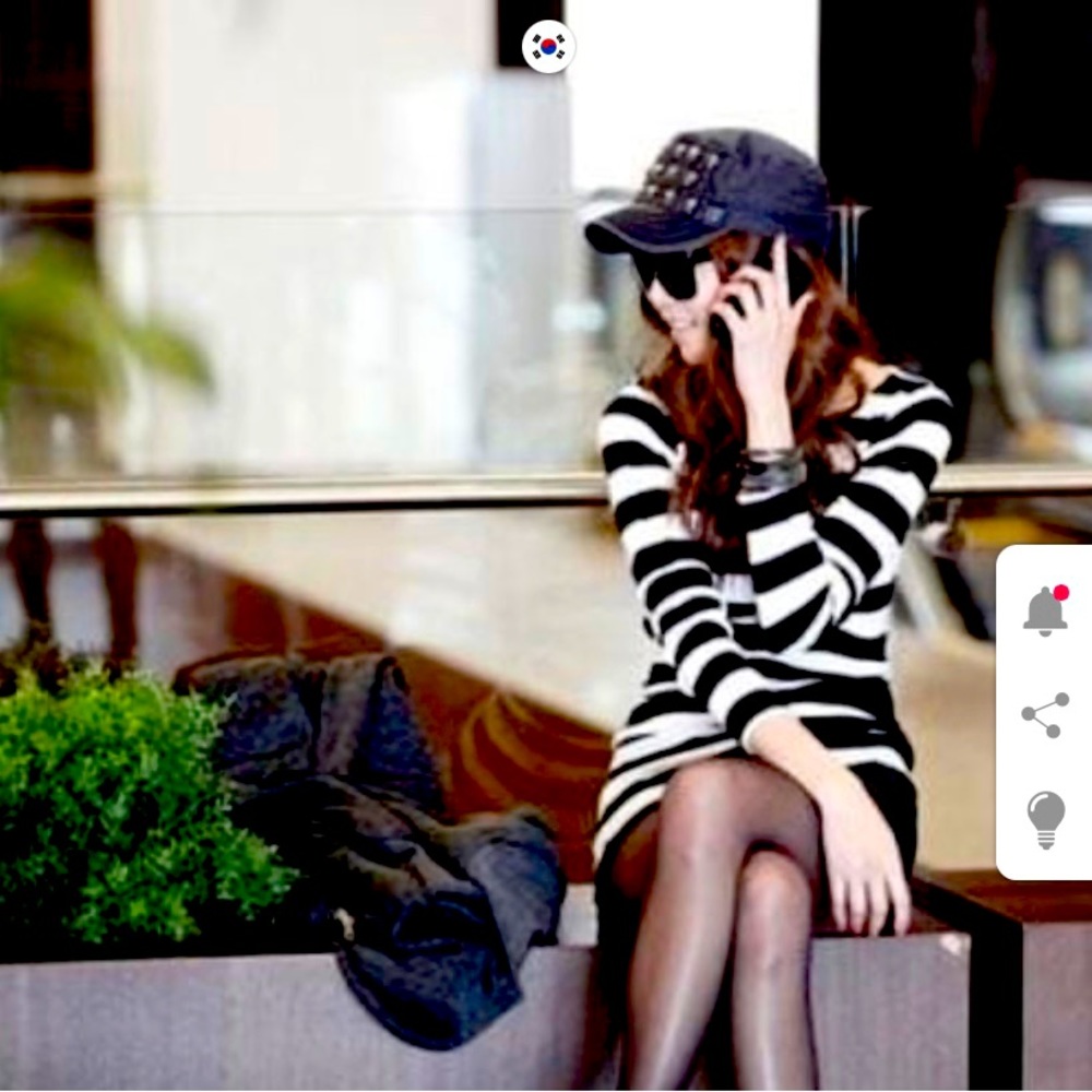 Funky black and white shirt dress